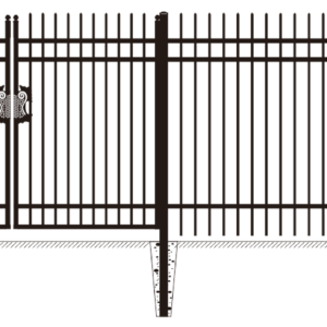 168FT 8'x6' Industrial Ornamental Fencing Line (20+1 Units)
