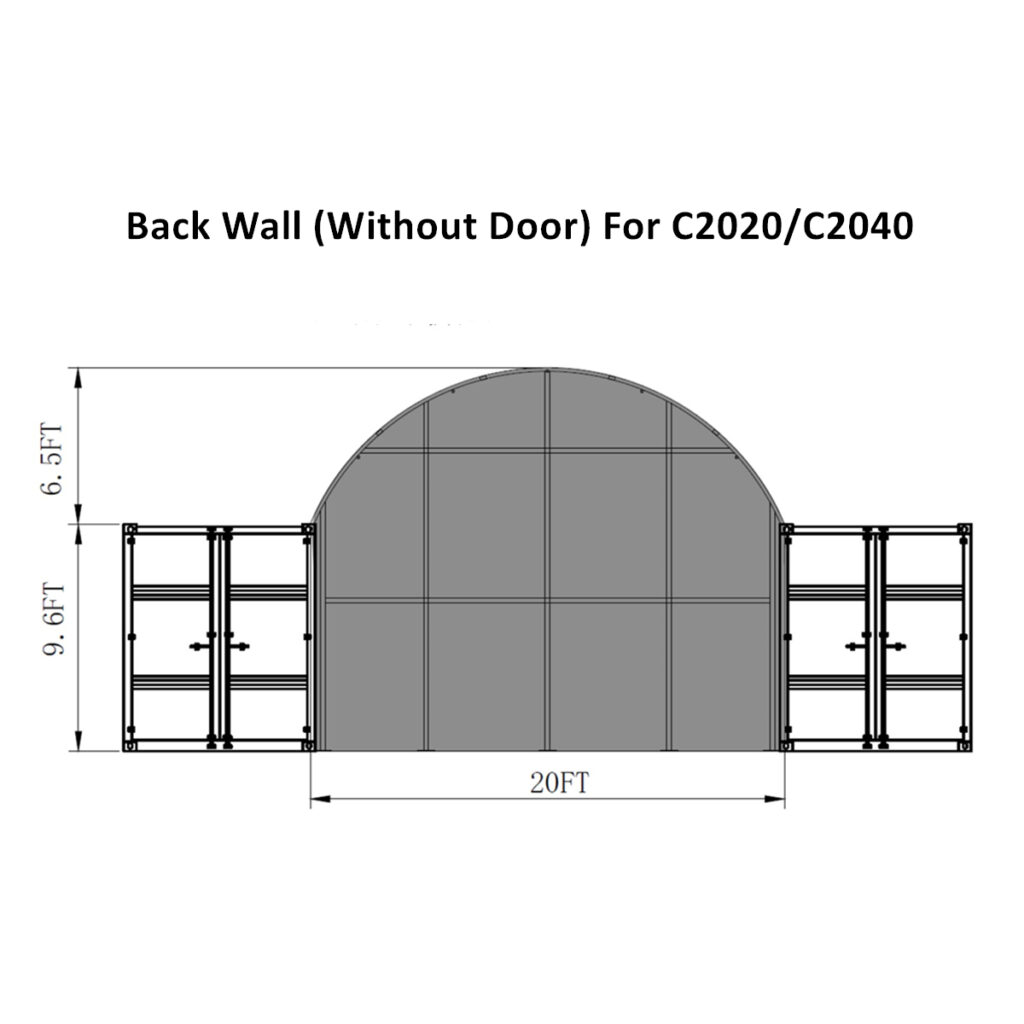 Front & Back Wall Kit For C2020/C2040 Container Shelter