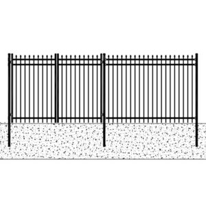 168FT Industrial Ornamental Fencing Line 8'x6'(20 Panels & 2 Gates)