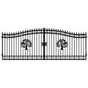 14FT Driverway Iron Gate (Artwork"Tree")